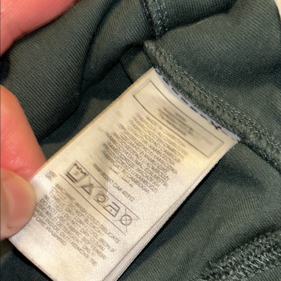 Adidas women's  Dark Green Crewneck Sweatshirt with drawstring laces sides EUC - Picture 3 of 14